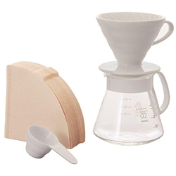 大樂購物中心-【本月特賣】HARIOV60白色濾杯咖啡壺組600ml↘特價790元