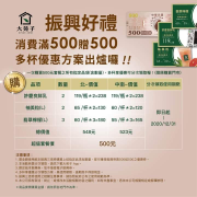 振興500三倍券，消費滿500就送500的優惠券唷‼️