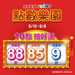 OPEN POINT 10點抽好運 張張有獎