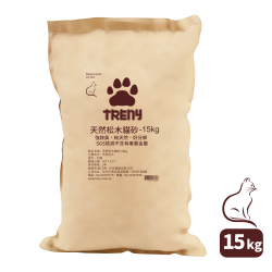 PChome精選寵物用品優惠-TRENY天然松木貓砂-15kg