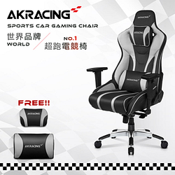 PChome精選辦公椅優惠-AKRACING超跑電競椅菁英旗艦款-GT16Mage-黑x灰