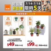 特力屋 3吋小品盆栽4盆99元