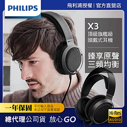 PChome精選耳　　機優惠-Philips飛利浦頭戴式耳機X3-黑