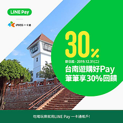台南商圈遊購好Pay 筆筆樂享30%點數回饋