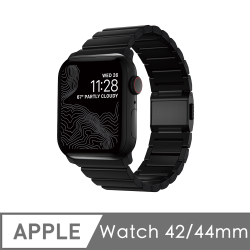 PChome精選智慧穿戴/錶優惠-NOMAD全球限量AppleWatch鈦金屬錶帶2021新款-44/42mm(黑)