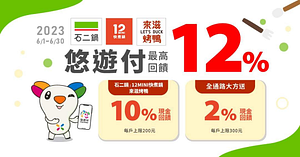 持悠遊卡 於指定店家消費 現金回饋最高享12%