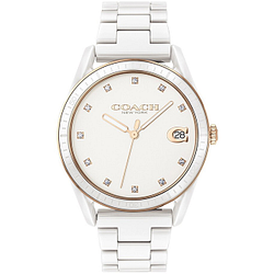 PChome精選手錶優惠-COACH優雅晶鑽陶瓷腕錶/白/36mm/CO14503263