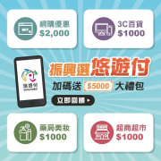 五倍券綁定悠遊付 加碼送5000元大禮包