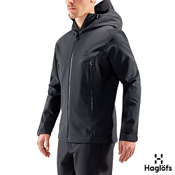 PChome精選機能服優惠-Haglofs男Tokay抗水耐污軟殼外套黑色