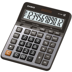 PChome精選文具優惠-CASIO桌上型12位數計算機-黑灰色GX-120B