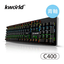 PChome精選鍵　　盤優惠-KWorld廣寰電競機械鍵盤星際幻彩版C400