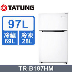 PChome精選冰箱優惠-TATUNG大同97公升雙門冰箱TR-B197HM