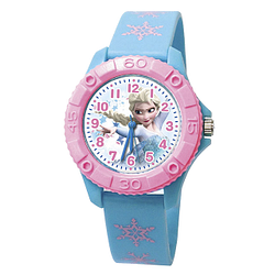 PChome精選手錶優惠-【Disney迪士尼】艾莎施魔法雙色殼兒童手錶(藍)