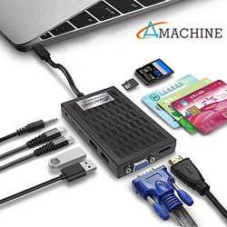 PChome精選USB周邊優惠-【Amachine】TYPEC3.1極速PD11合1HUB(formacbook/Surface/ipadpro)