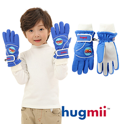 PChome精選童裝優惠-【hugmii】動物造型兒童保暖分指型滑雪手套_藍色消防車