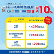 中獎發票來7-11儲值icash2.0加碼10%回饋