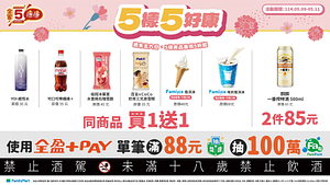 5/09-5/11週末康康五指定商品最低買一送一