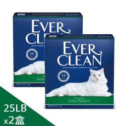 PChome精選寵物用品優惠-【EverClean藍鑽】強效凝結除臭貓砂25lb低敏無香(兩入組)