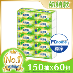 PChome精選衛生紙優惠-倍潔雅純萃柔感抽取式衛生紙(150抽x12包x5袋/箱)