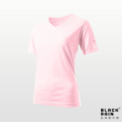 PChome精選機能服優惠-【BlackRain】女款排汗V領衫BR-7BDG5(1300淺粉)