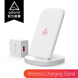 PChome精選Qi/行動電源優惠-【Adonit煥德】10W快充無線充電立架(白色)附贈QC3.0快充頭／USB快充線大全配