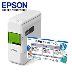 PChome精選噴墨印表機優惠-【超值組】EPSONLW-C410藍牙手寫標籤機+EPSON收納職人必備組標籤帶