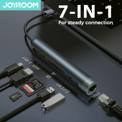 PChome精選USB周邊優惠-JOYROOM7in1USBC隱藏式集線器