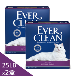 PChome精選寵物用品優惠-【EverClean藍鑽】強效凝結除臭貓砂25lb長效清香(兩入組)
