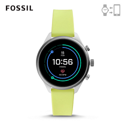 PChome精選智慧錶優惠-【FOSSIL】SPORT運動智能錶-41MM螢光綠矽膠FTW6028
