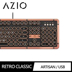 PChome精選鍵　　盤優惠-AZIORETROCLASSICARTISAN小牛皮復古打字機鍵盤