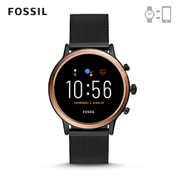 PChome精選智慧錶優惠-【FOSSIL】GEN5智能錶茱莉安娜HR-黑色米蘭帶手錶44MMFTW6036