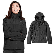 【美國 The North Face】女新款 3效能_防水透氣防風耐磨連帽外套