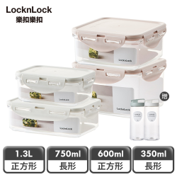 PChome精選餐具優惠-【LocknLock樂扣樂扣】Tritan純淨系列輕透保鮮盒四件組+冷水壺