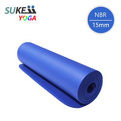 PChome精選瑜珈優惠-[SUKEII]NBR高密度瑜珈墊(15mm)-藍色