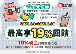 台中支付節｜最高享19%回饋